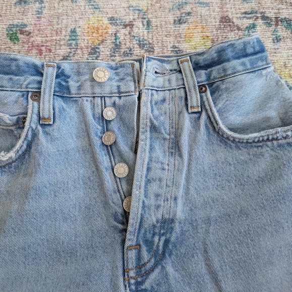 Agolde Riley High Rise Denim Short - Picture 3 of 7